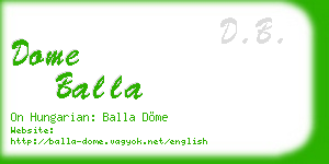 dome balla business card